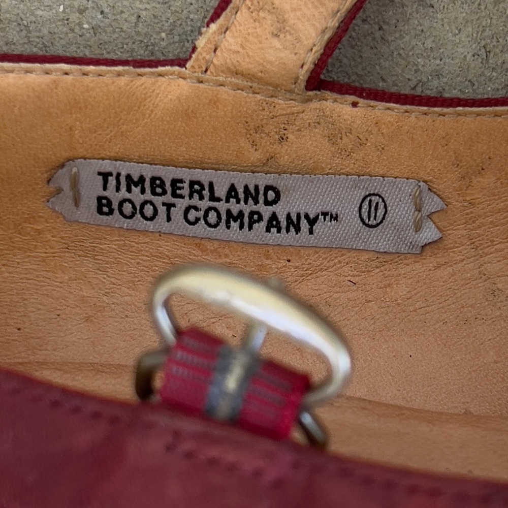 Timberland Boot Company Size 11 M 3 inch Heel Wine Red Shoes Great Condition - Picture 7 of 9